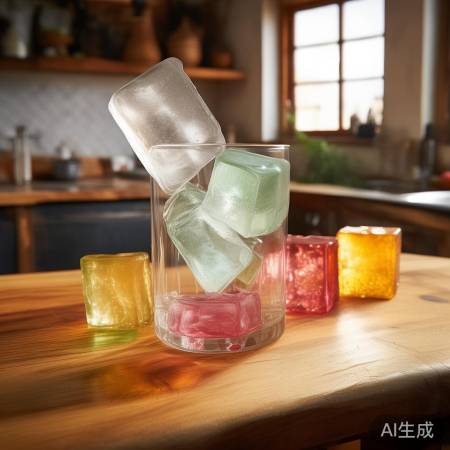 自然材料冻冰块
