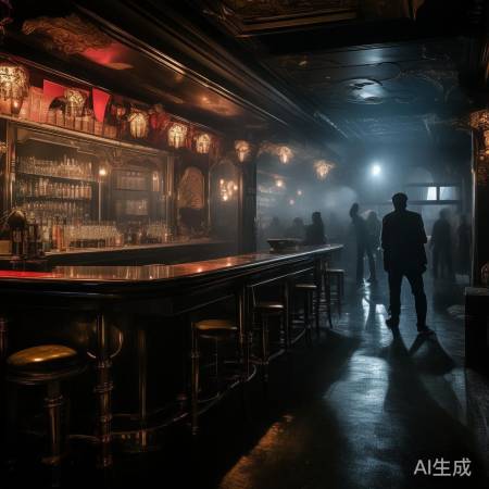 夜总会吧台后保险柜