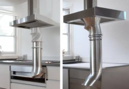 集成灶排烟口安装技巧：弯头还是直通？