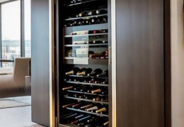 现代客厅红酒柜制作效果图赏析