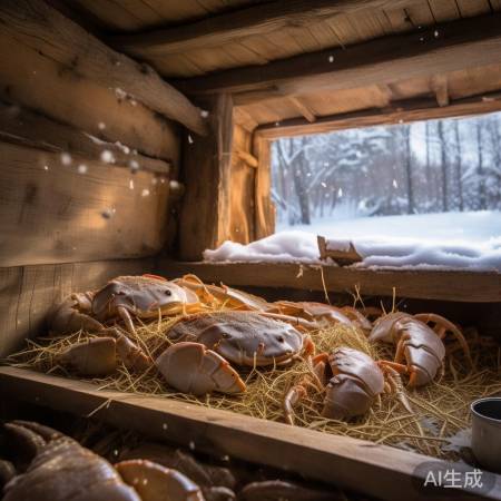 冬藏大闸蟹，自然过冬