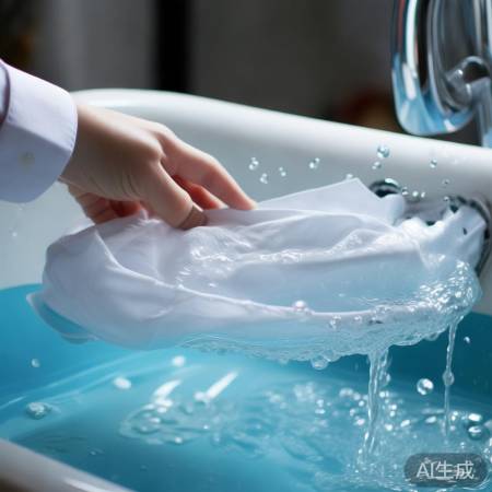 温水洗净白衬衫