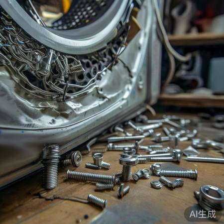 洗衣机内部螺丝松动