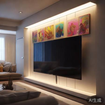 电视墙创意照明装饰