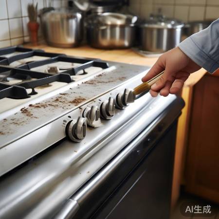 燃气灶响声大,清风口防堵塞