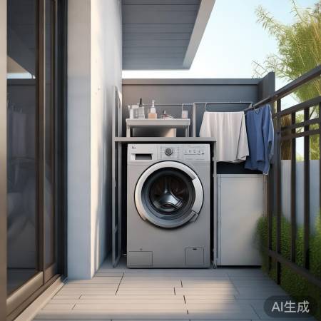灰色洗衣机伴侣,解决洗衣烦恼!