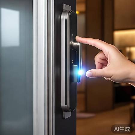 指纹锁应急电源保门锁