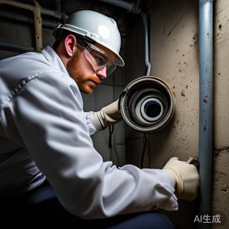 检修口漏水,换胶圈清洁。