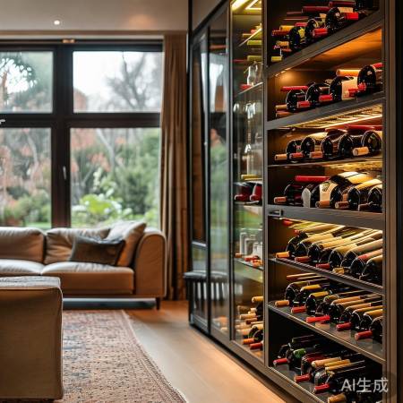 “现代客厅红酒柜设计赏析”