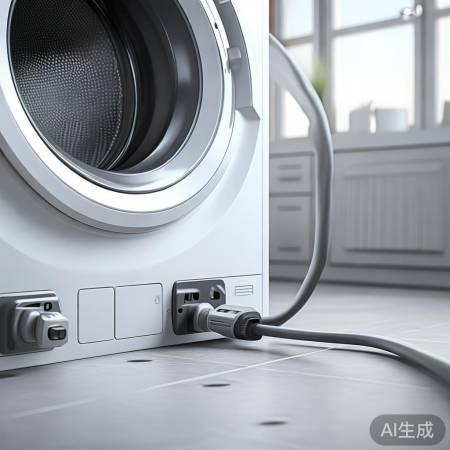 洗衣机接电源,左右插线头