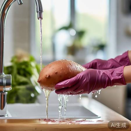 清洗山药，手套防痒