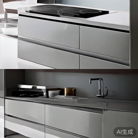 现代厨房，时尚触控灶