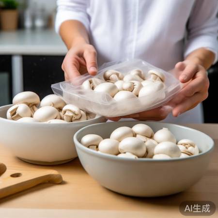 冷冻蘑菇解冻技巧