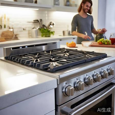 燃气灶外观时尚，厨房艺术品