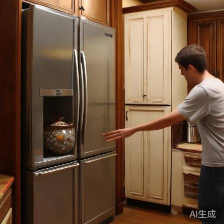 观察冰箱灶台,移除障碍物