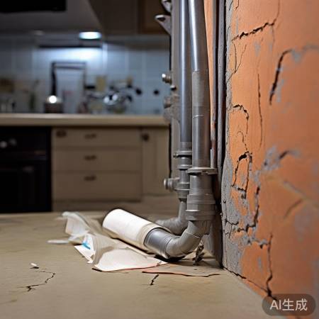 破裂处理:小洞贴胶带,大洞换管