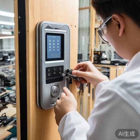 安装指纹锁，过程有趣，技术精湛