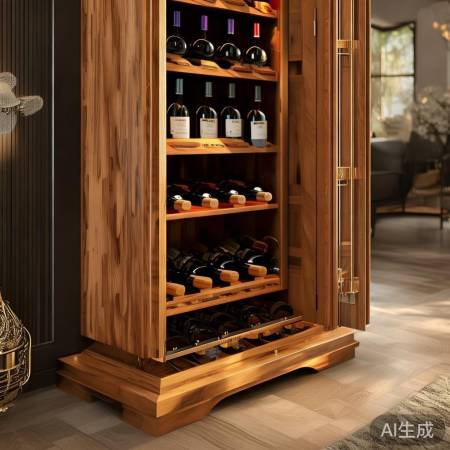轻奢实木红酒柜，品质精良，售后