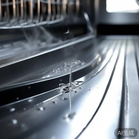 水滴流向消毒柜底部