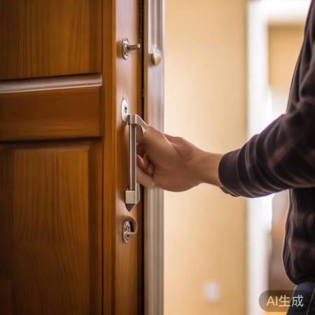 挂件安装后，检查门开关。