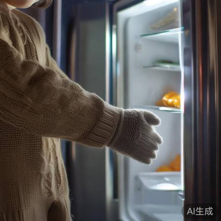 “冰箱低温，注意手部保暖”