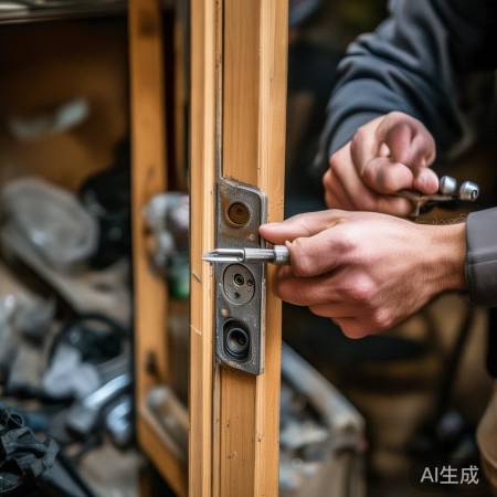 卸旧锁,轻旋螺丝