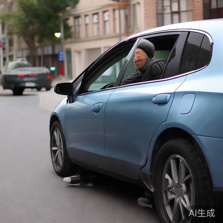 停车找角度，车门平行车身