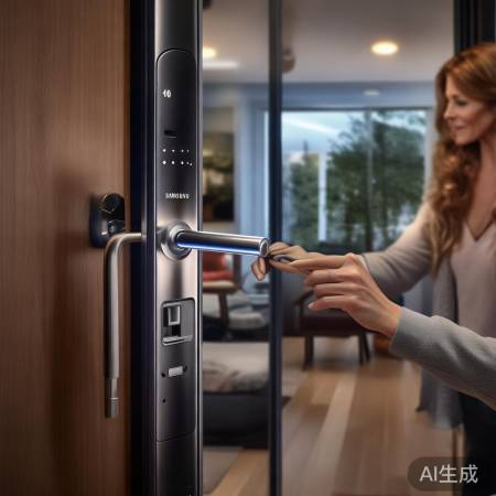 “三星指纹锁，生活更便捷”