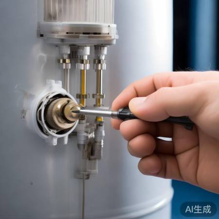 拆限温器，水箱底部螺丝拧下