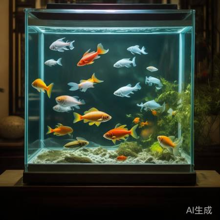 风水鱼缸,财源滚滚