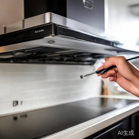 拧螺丝开油烟机面板