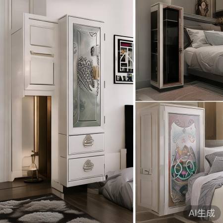 床头柜保险柜，美观实用