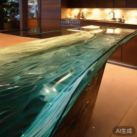 弧形厨房，温馨自然