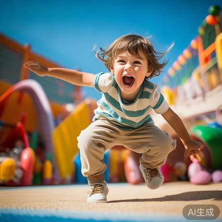捕捉孩子玩耍瞬间