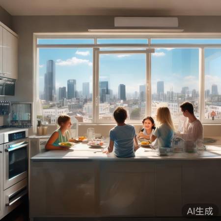 厨房空间大，中央空调夏日爽