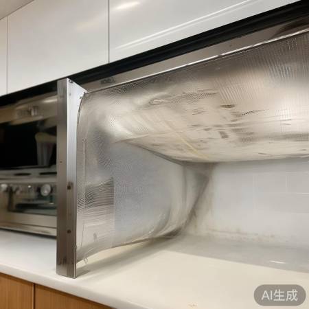 清洗晾干油烟机网罩