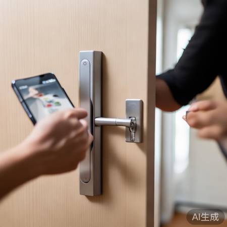 “球形指纹锁，简单安装DIY”