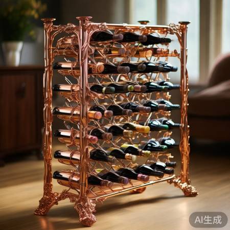全铜红酒架,铜质贵气显风范