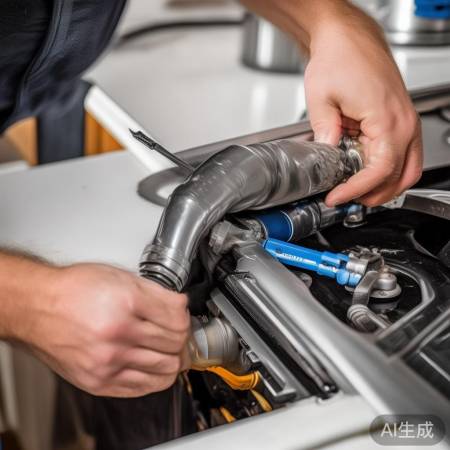 安装管子，连接集成灶