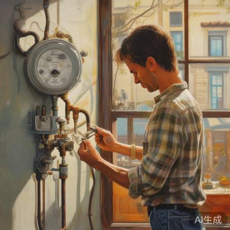 检查燃气表及管道，调整压力