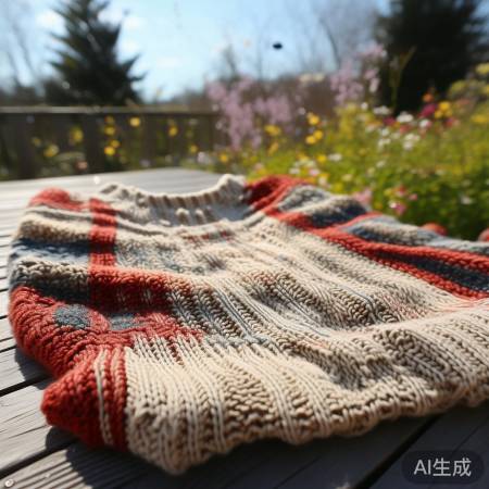 晾晒毛衣，避免阳光直射