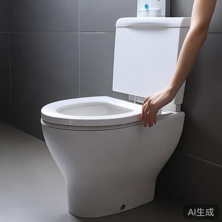 智能马桶翻盖,自动清洁方便
