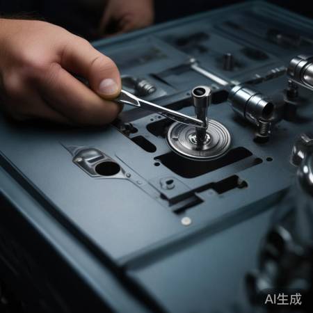 精准撬开保险柜螺丝孔