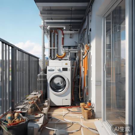 阳台洗衣机水电改造，温馨生活指