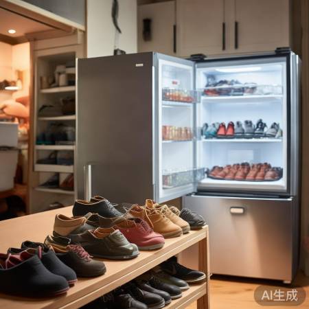 冰箱巧存鞋,空间整洁妙