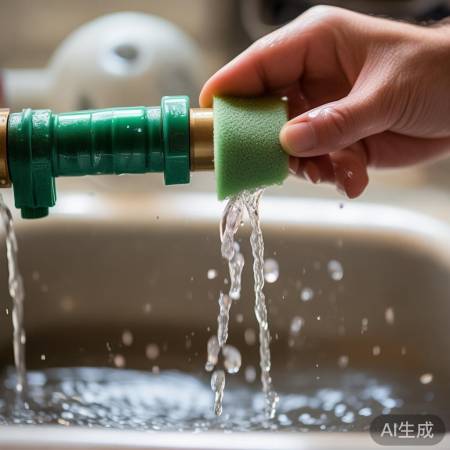 用毛巾海绵挡喷头