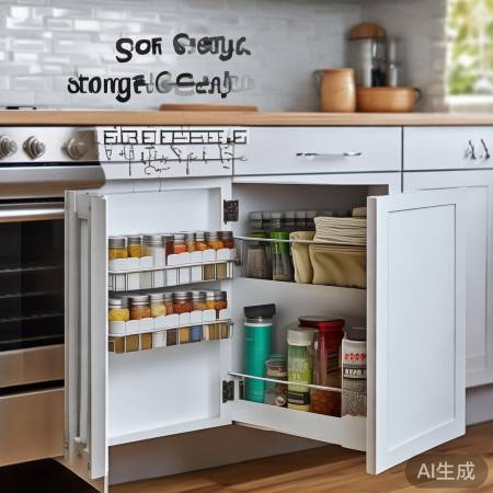 厨房收纳柜，整洁利落