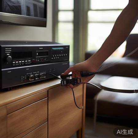 连接功放主机与电视