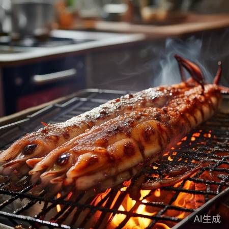 烤鱿鱼金黄香脆