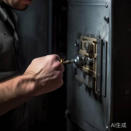 顺利转动钥匙开保险柜